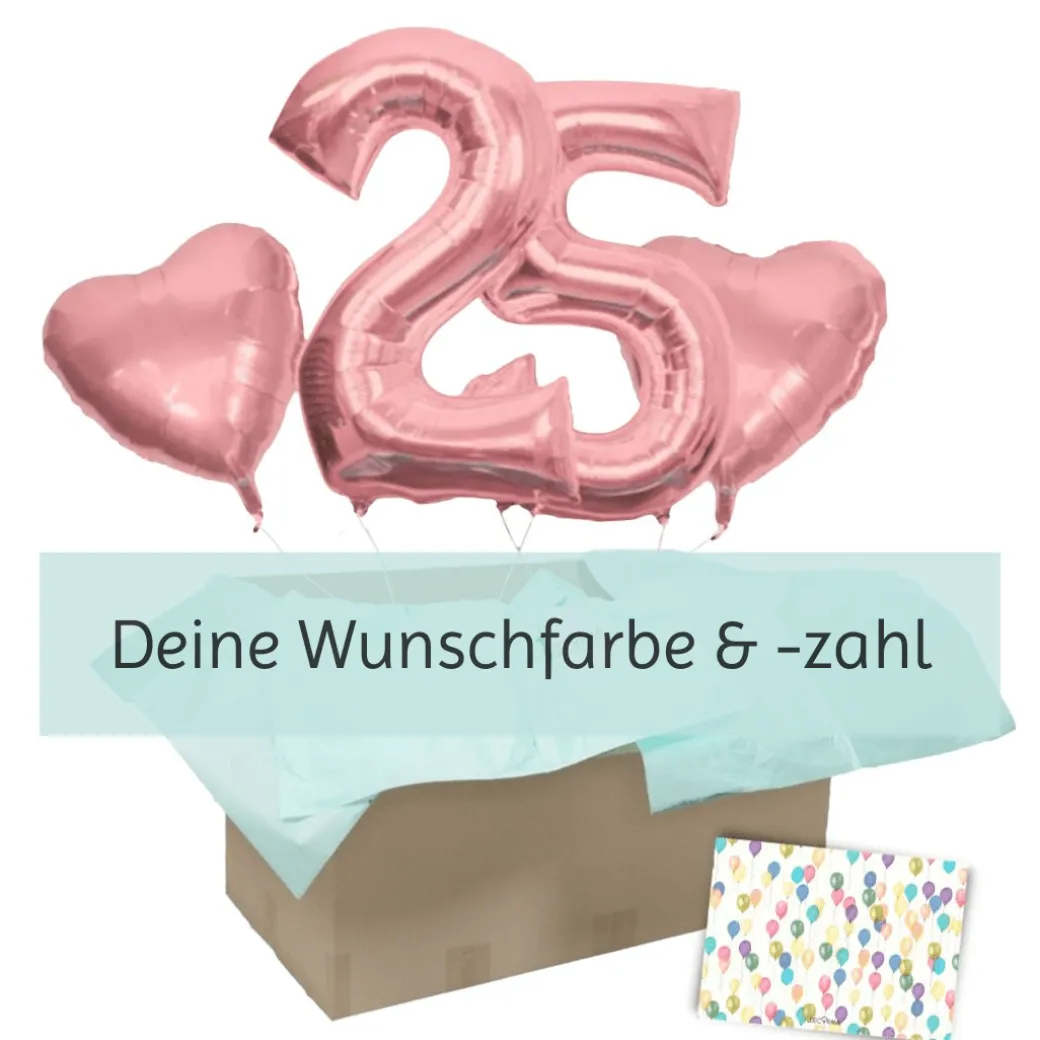 Heliumballon-Geschenk Geburtstagsballon XXL Set Deluxe