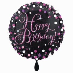 Heliumballon-Geschenk "Happy Birthday" Pink