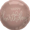 Heliumballon-Geschenk "Happy Birthday" Créme Roségold