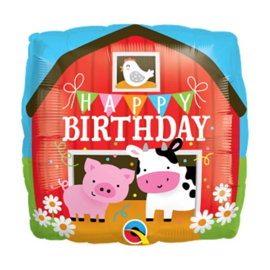 Heliumballon-Geschenk "Happy Birthday" Farm
