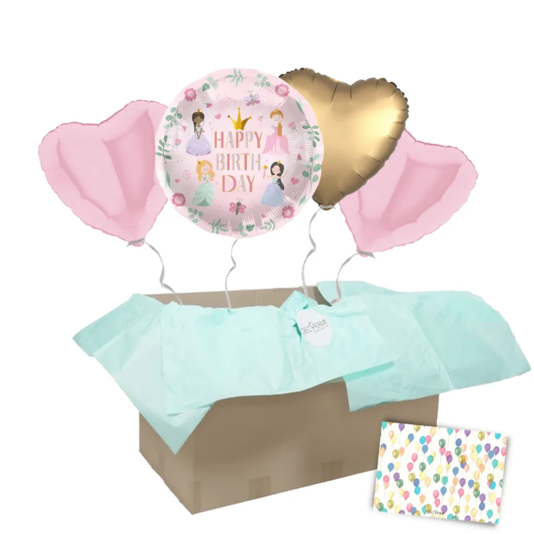 Heliumballon-Geschenk "Happy Birthday" Prinzessin