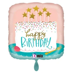 Heliumballon-Geschenk "Happy Birthday" Cake