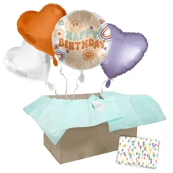 Heliumballon-Geschenk "Happy Birthday" Hippie
