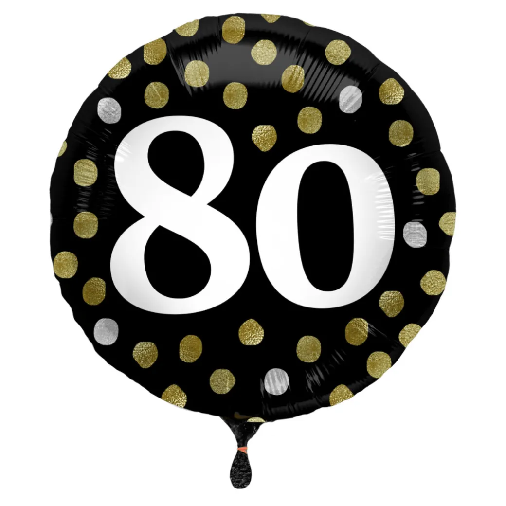 Heliumballon-Geschenk "80" Happy Birthday Sparkling