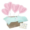 Heliumballon-Geschenk 4 Herzen Wunschfarbe
