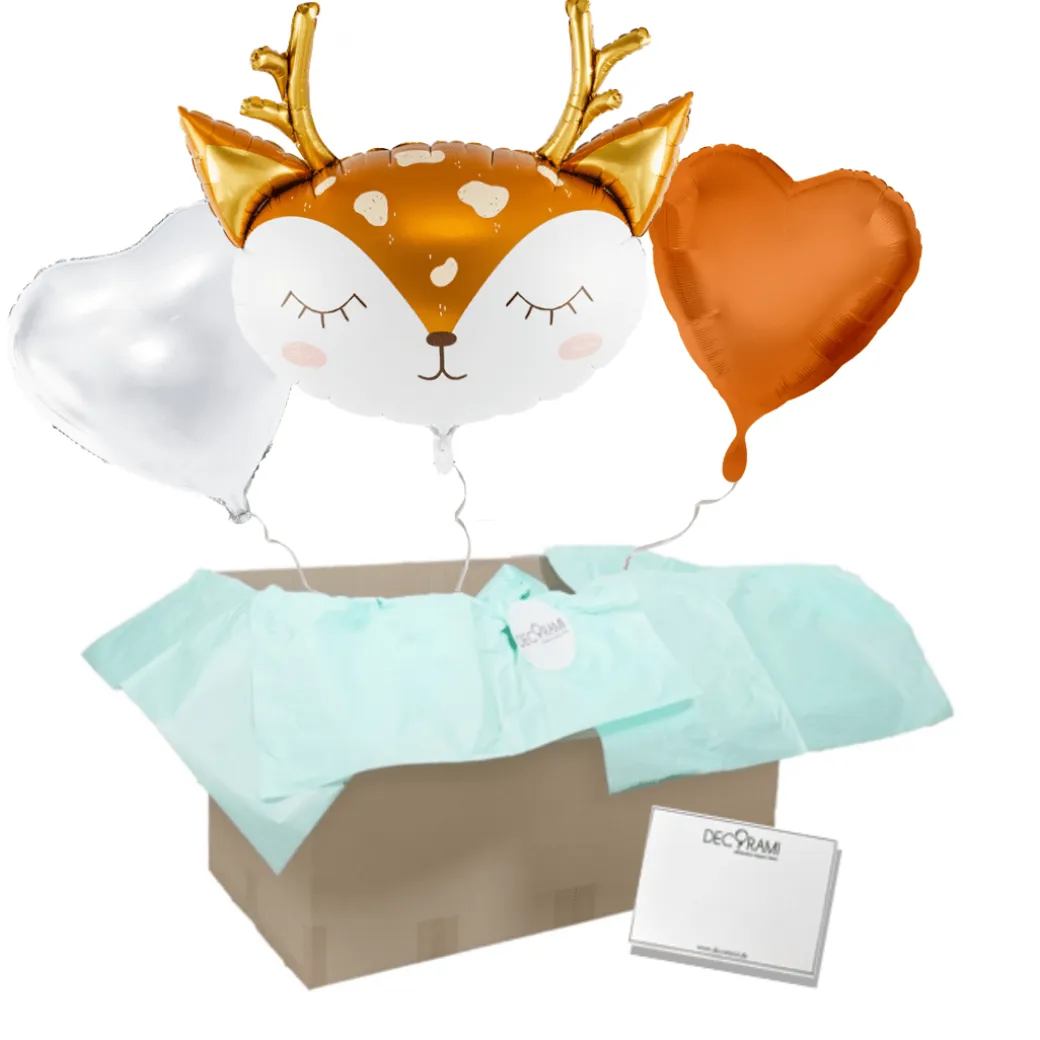 Heliumballon-Geschenk Hirsch