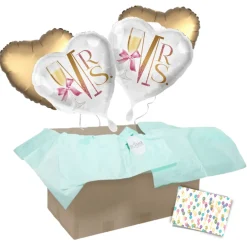 Heliumballon-Geschenk Hochzeit Champagner Herz