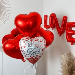 Heliumballon-Geschenk "Ich liebe Dich"