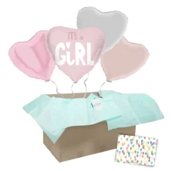Heliumballon-Geschenk "It's a Girl" Herz