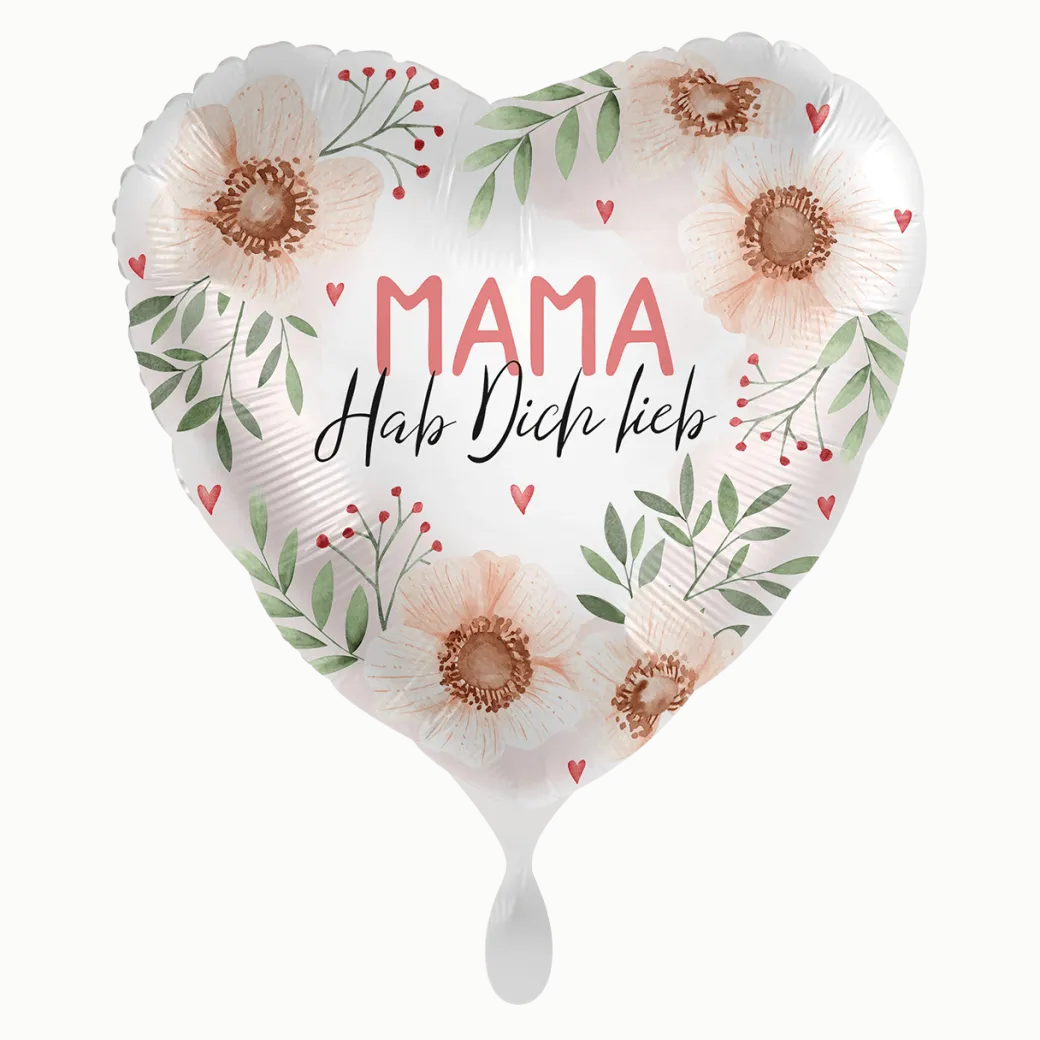 Heliumballon-Geschenk "Mama, Hab Dich lieb"