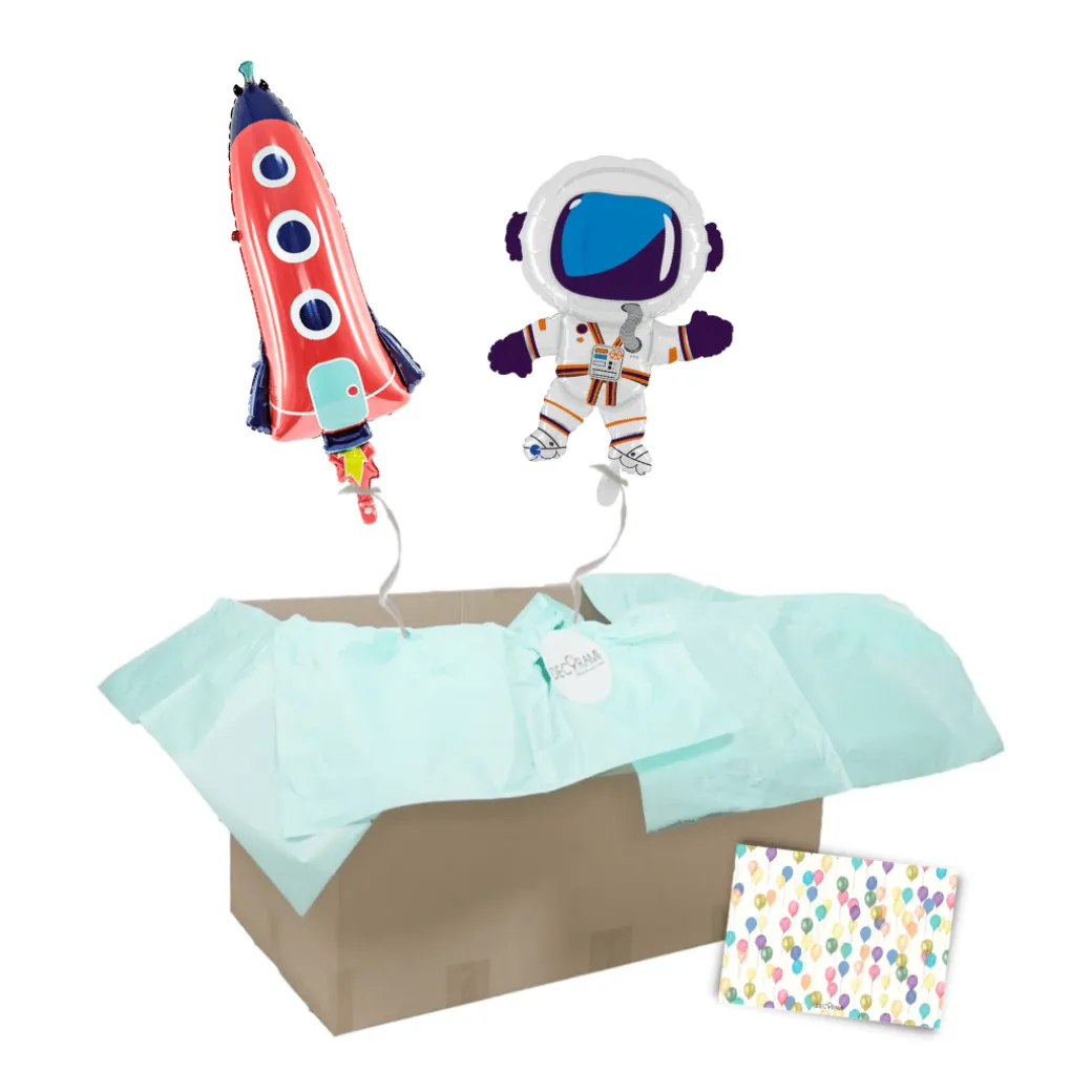 Heliumballon-Geschenk Rakete und Astronaut