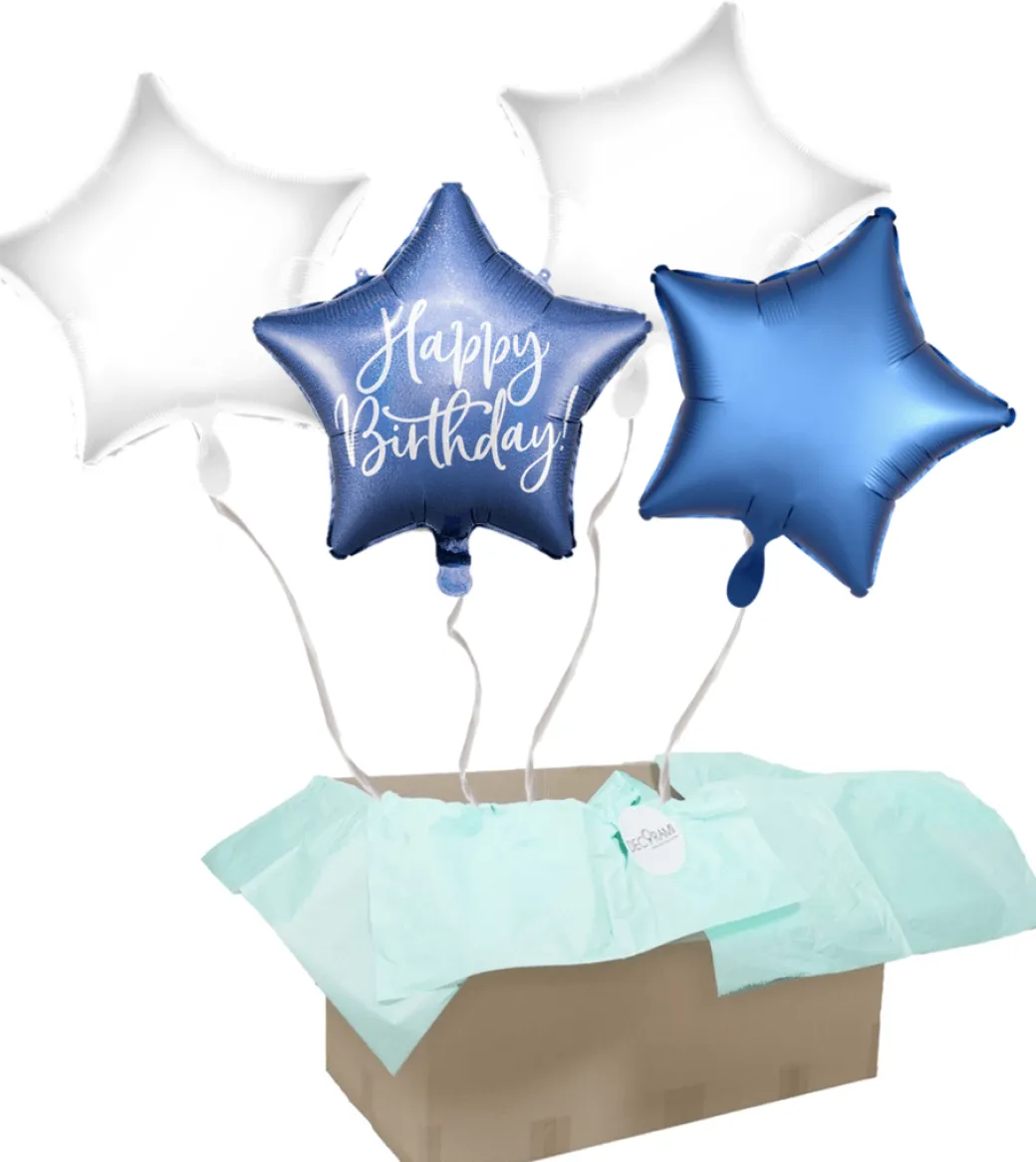 Heliumballon-Geschenk Sternchen "Happy Birthday"