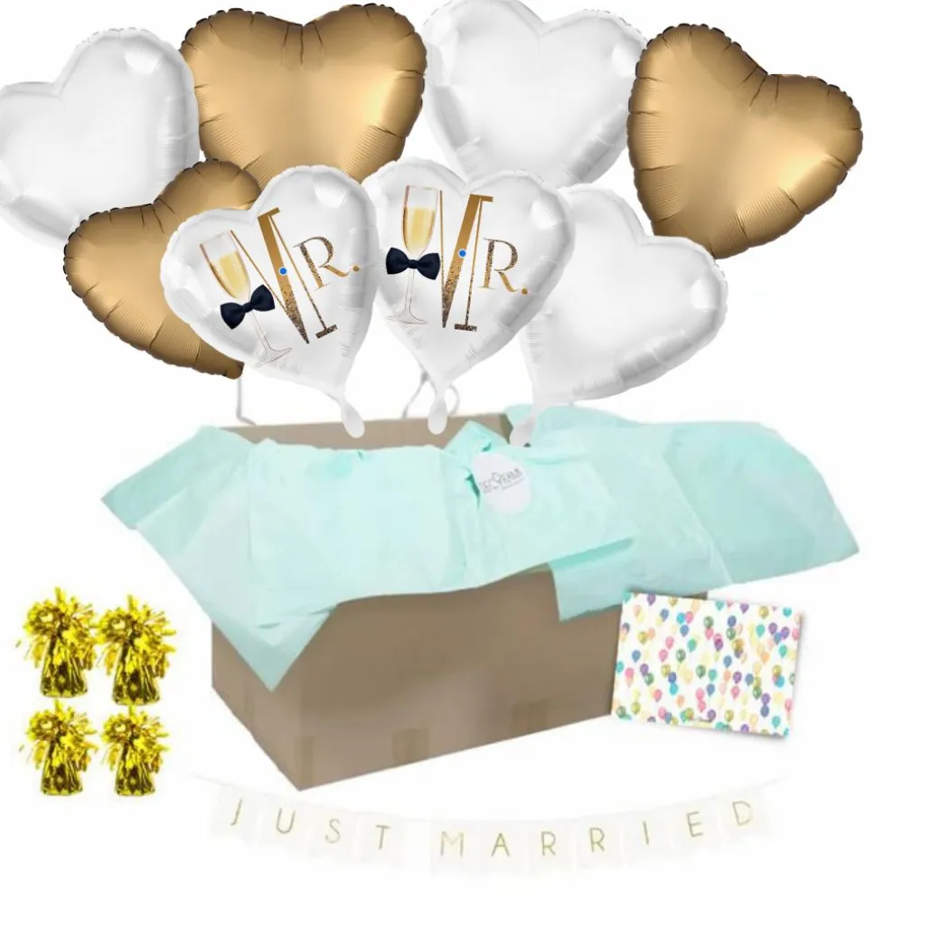 Heliumballon-Geschenk Wedding Set XL