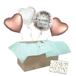 Heliumballon-Geschenk "Willkommen Zuhause"