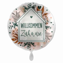 Heliumballon-Geschenk "Willkommen Zuhause"