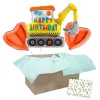 Heliumballon-Geschenk XL Bagger "Happy Birthday"