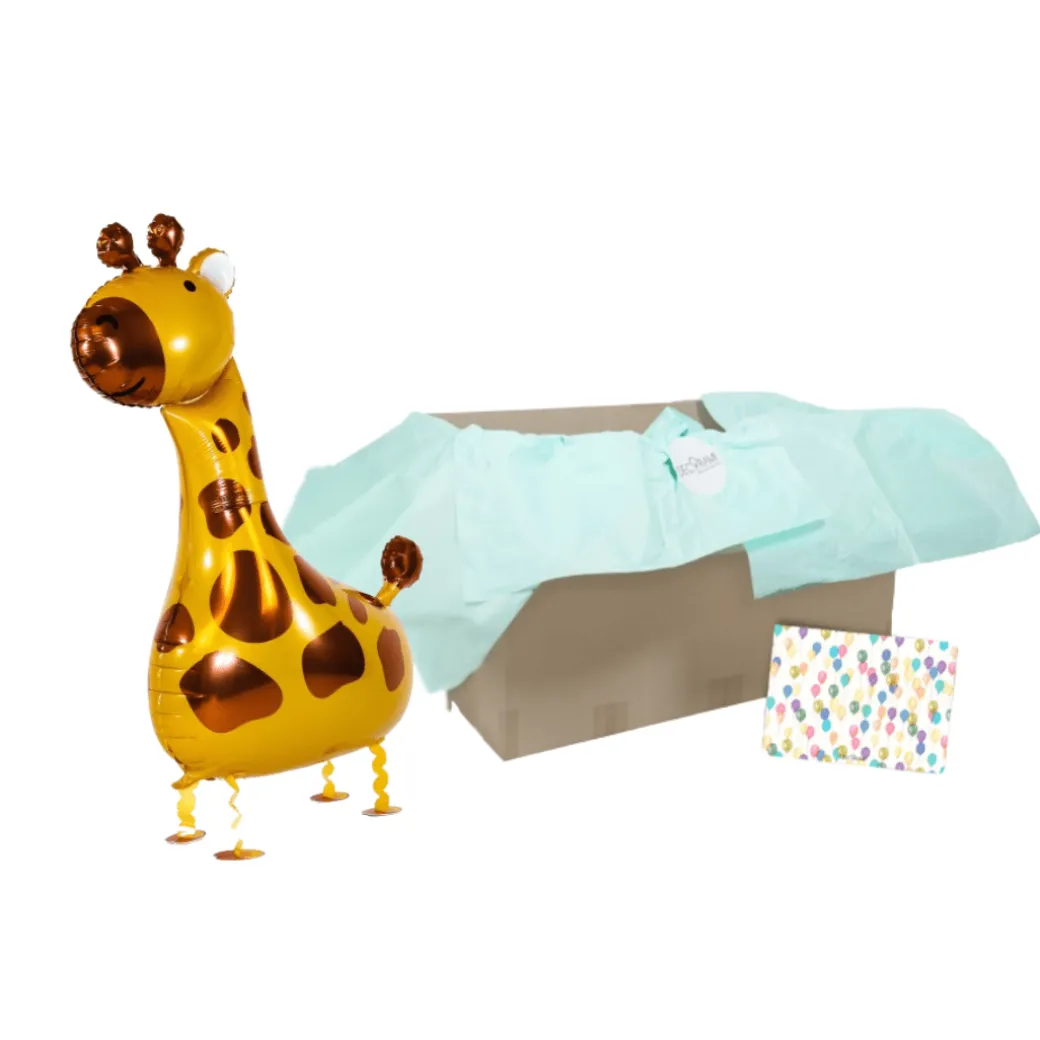 Heliumballon-Geschenk XXL Airwalker Giraffe