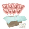 Heliumballon-Geschenk XXL 8 Herzen Wunschfarbe