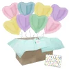 Heliumballon-Geschenk XXL 8 Pastell Herzen