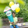 Heliumballon-Geschenk XXL personalisierbare Schultüte