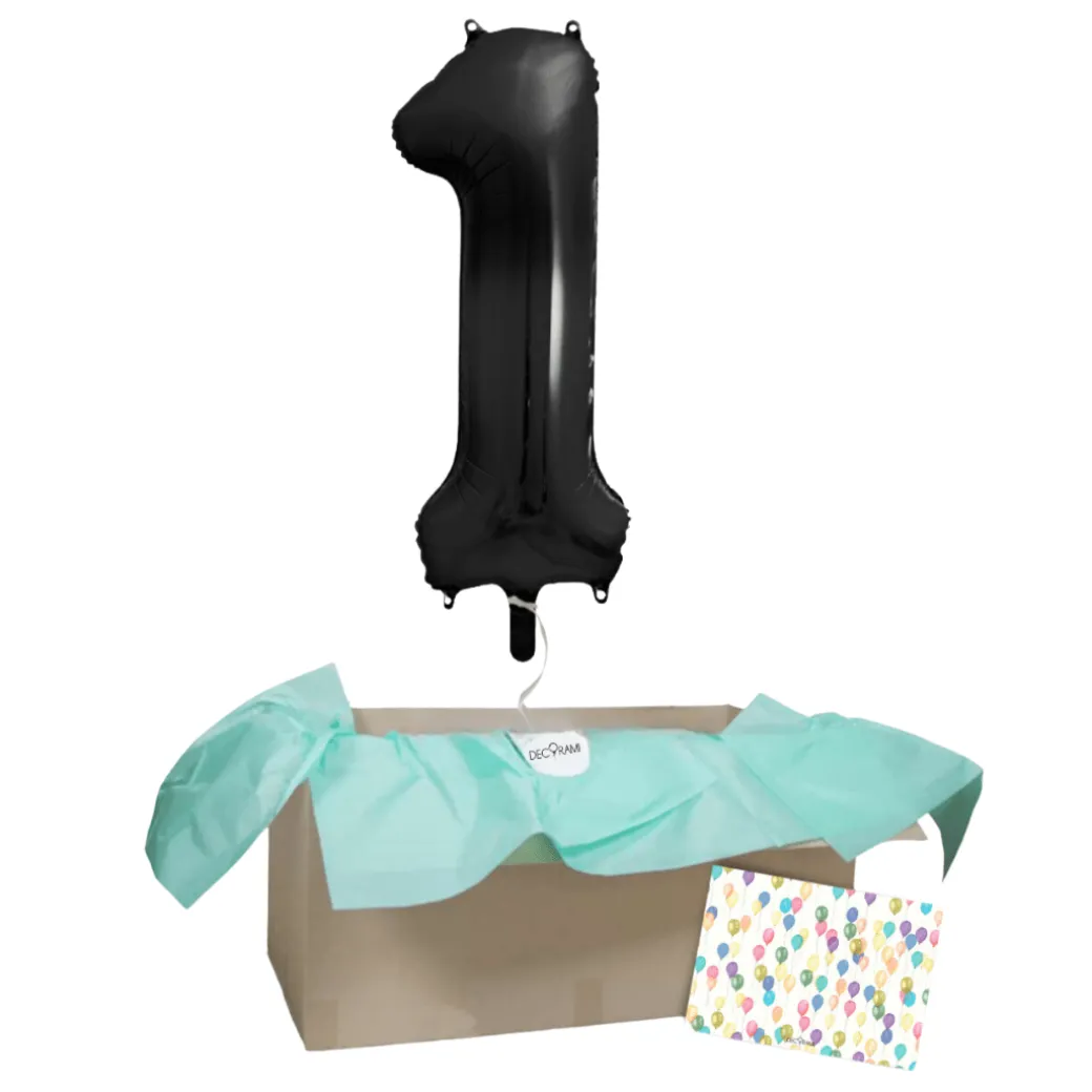 Heliumballon-Geschenk 1 XXL Wunschzahl