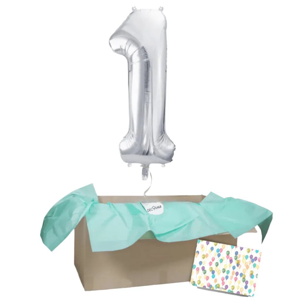 Heliumballon-Geschenk 1 XXL Wunschzahl