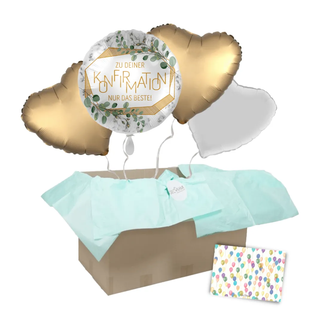 Heliumballon-Geschenk "Zu deiner Konfirmation nur das Beste"
