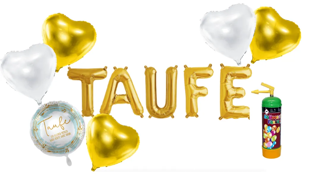 Helium-Set Taufe Gold