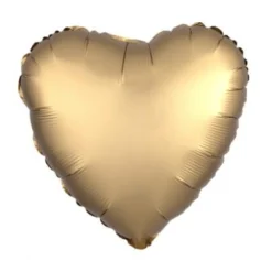 Herzballon Gold Satin
