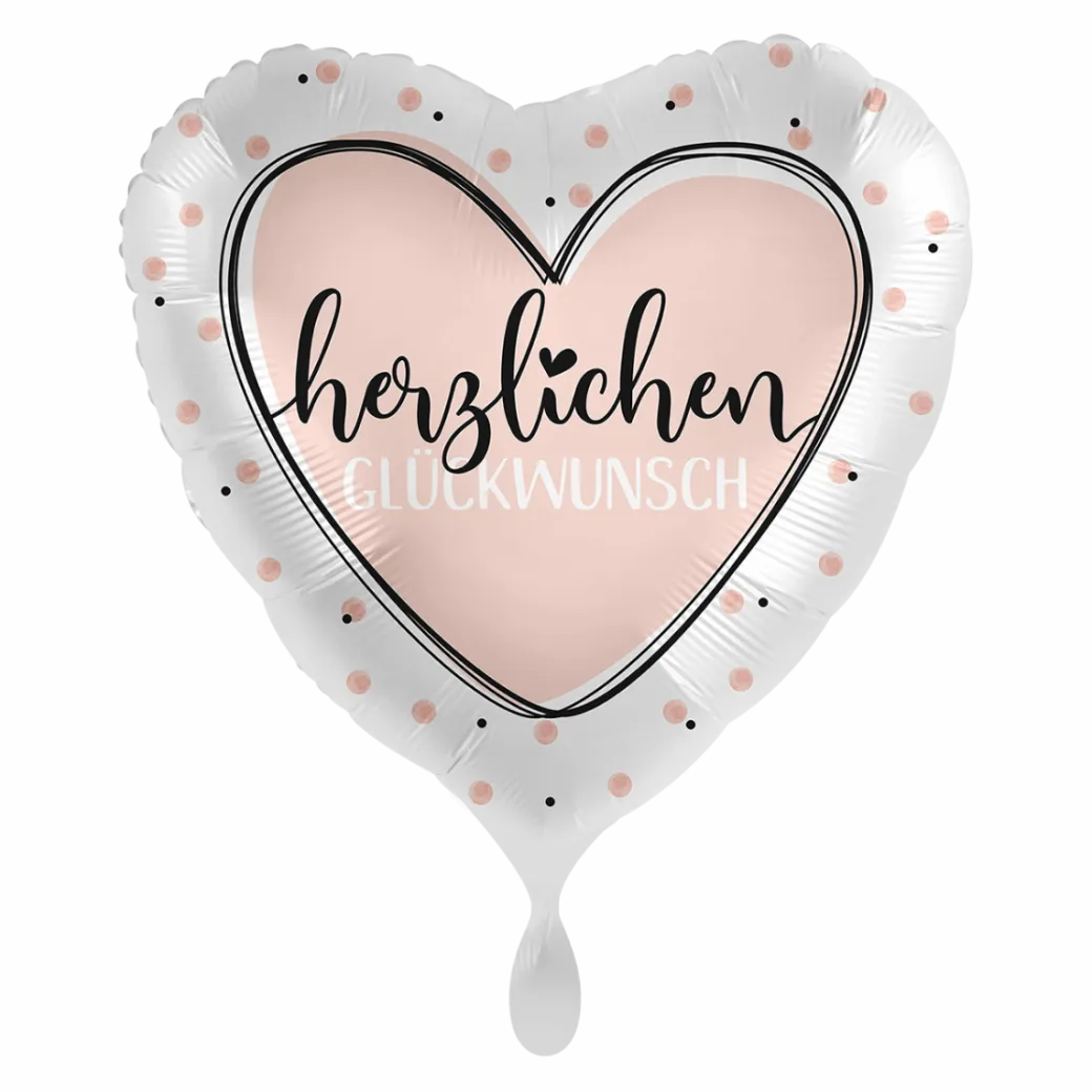 Herzballon "Herzlichen Glückwunsch"