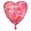 Herzballon "I love you" Wasserfarben