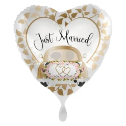 Herzballon "Just married" Car