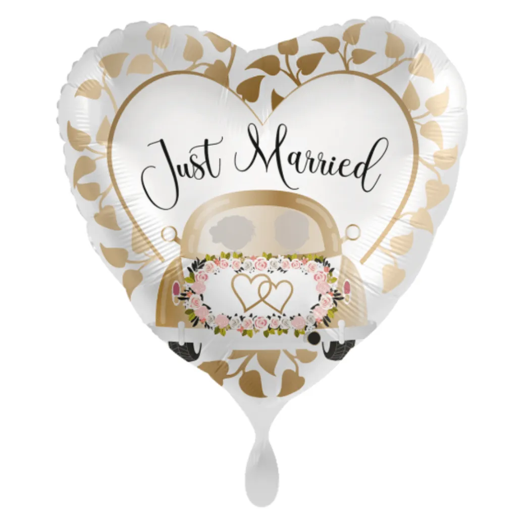 Herzballon "Just married" Car