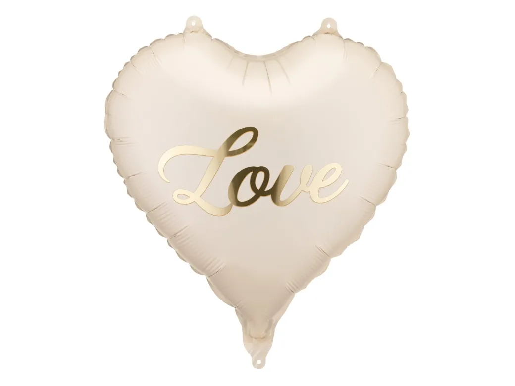 Herzballon "love" Gold