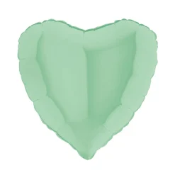 Herzballon Mint Satin