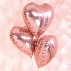 Herzballon Roségold