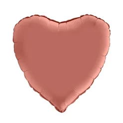 Herzballon Roségold Satin