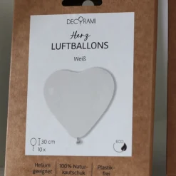 Herzballon-Set Weiß 10 Stk.