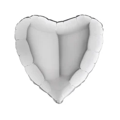 Herzballon Silber