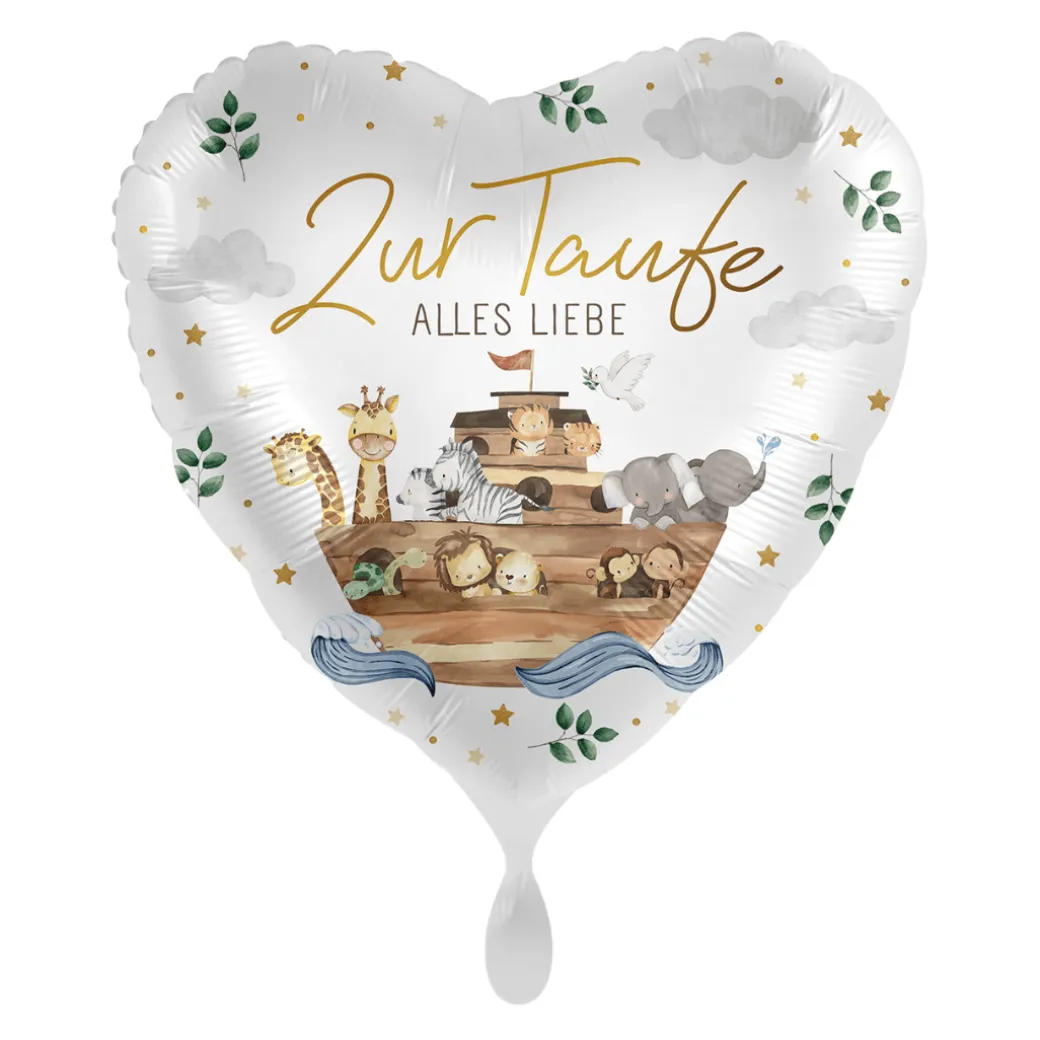 Herzballon "Zur Taufe - Alles Liebe"