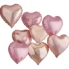 Individualisierbare Herzballons Rosa & Roségold 8 Stk.