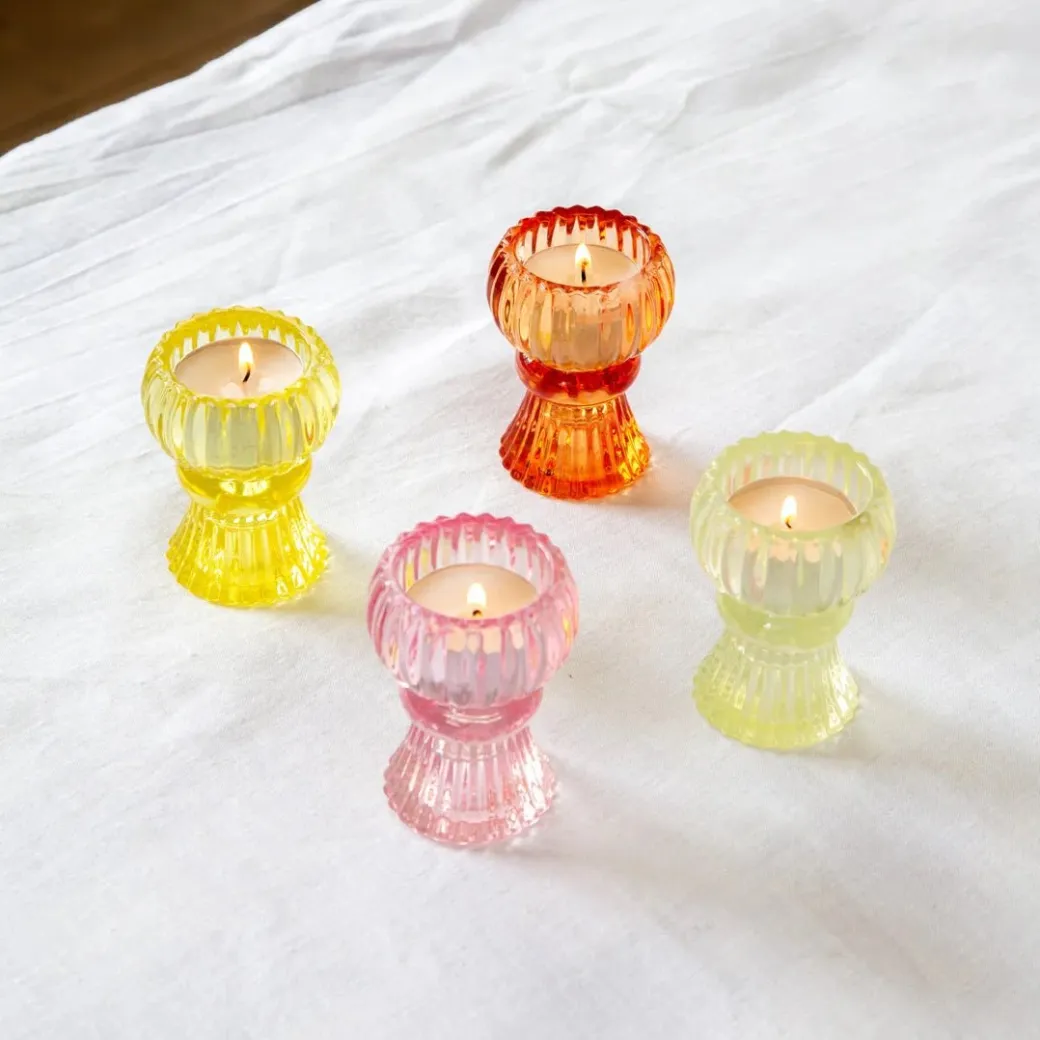 Kerzenständer 2-in-1 Gelb