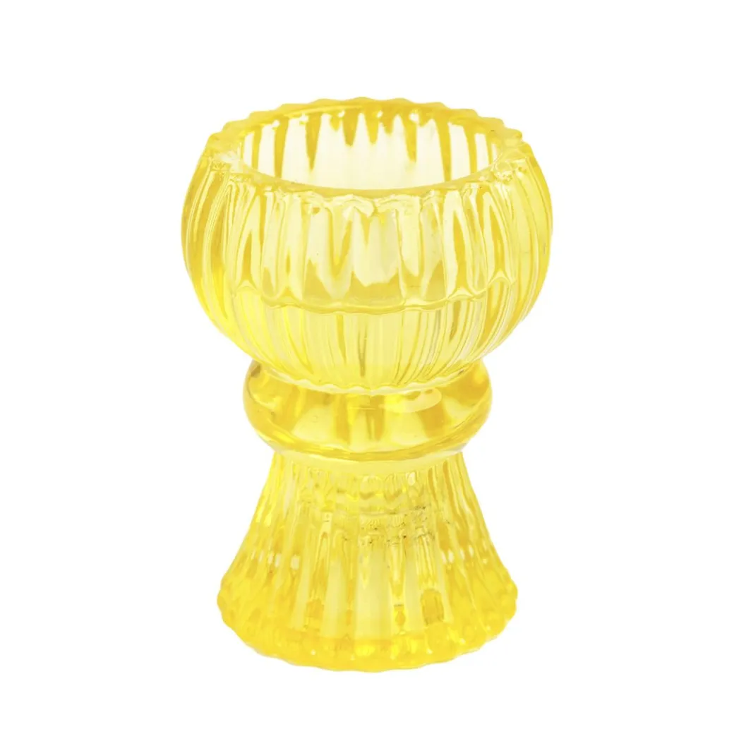 Kerzenständer 2-in-1 Gelb