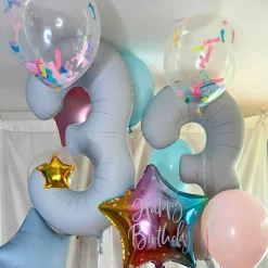 Konfetti-Ballons Ø 30cm Pastell Streusel 4 Stk.