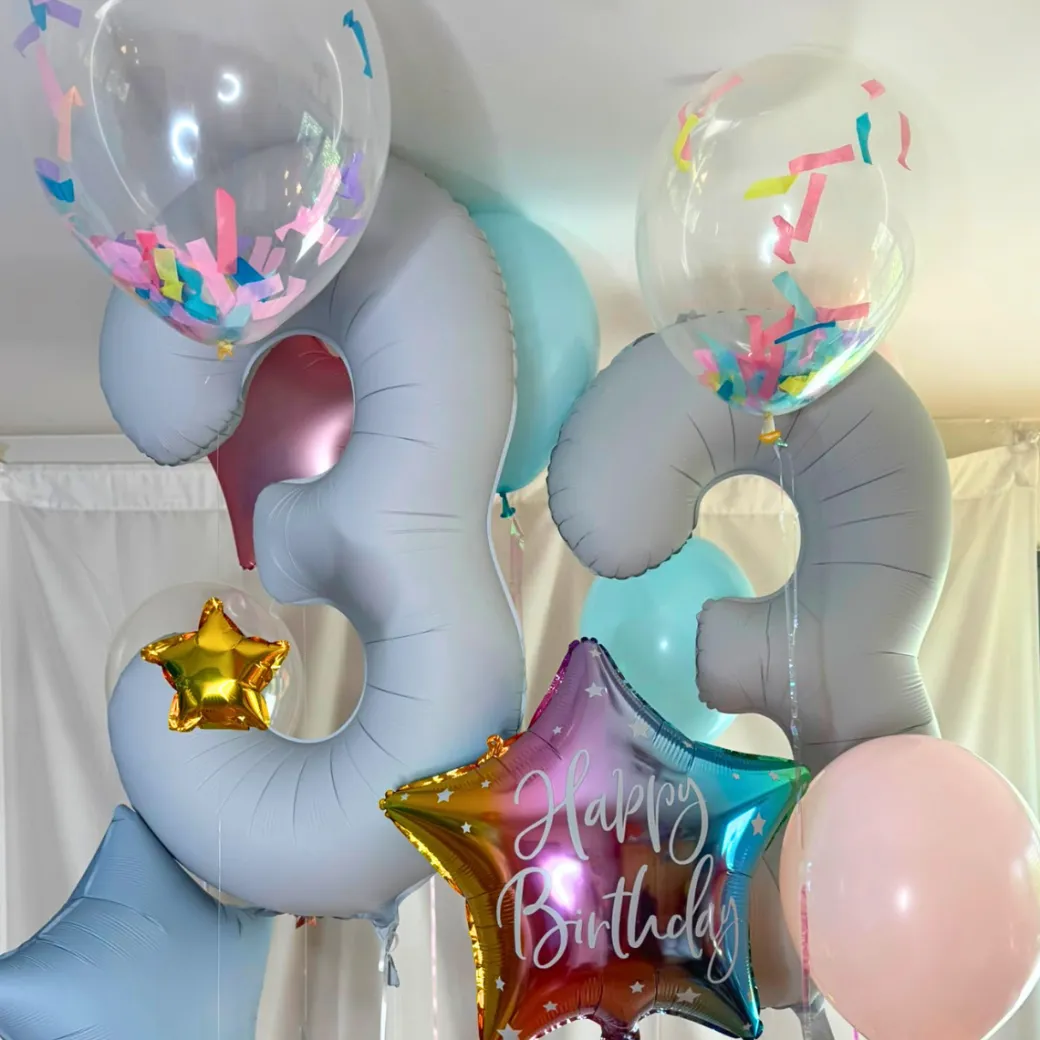 Konfetti-Ballons Ø 30cm Pastell Streusel 4 Stk.