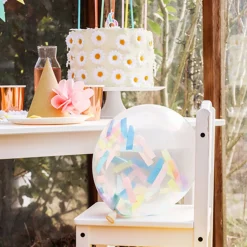 Konfetti-Ballons Ø 30cm Pastell Streusel 4 Stk.