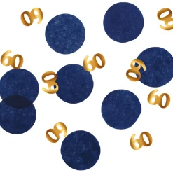 Konfetti Blau Gold 60