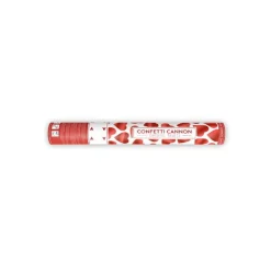 Konfettikanone 40cm Herzen Rot