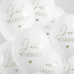 Latexballons "Just Married" 10 Stk.