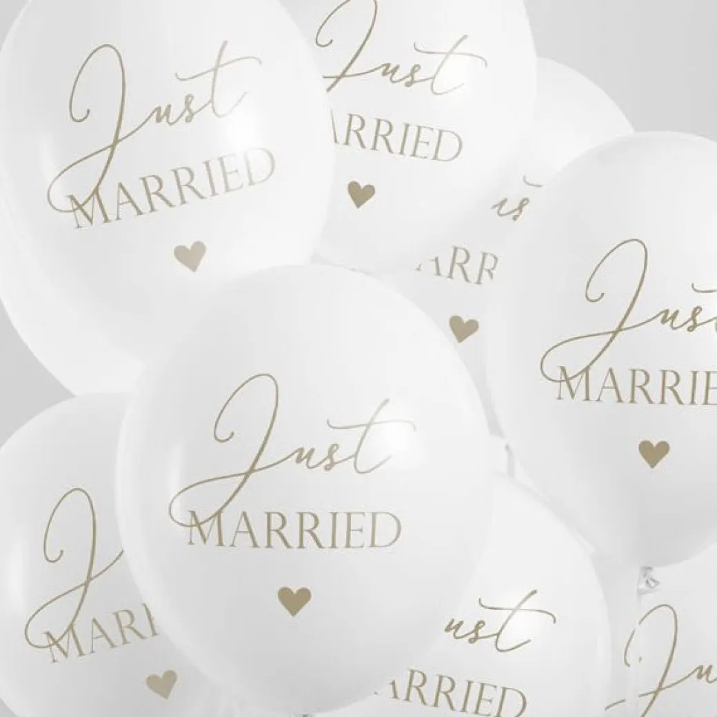 Latexballons "Just Married" 10 Stk.